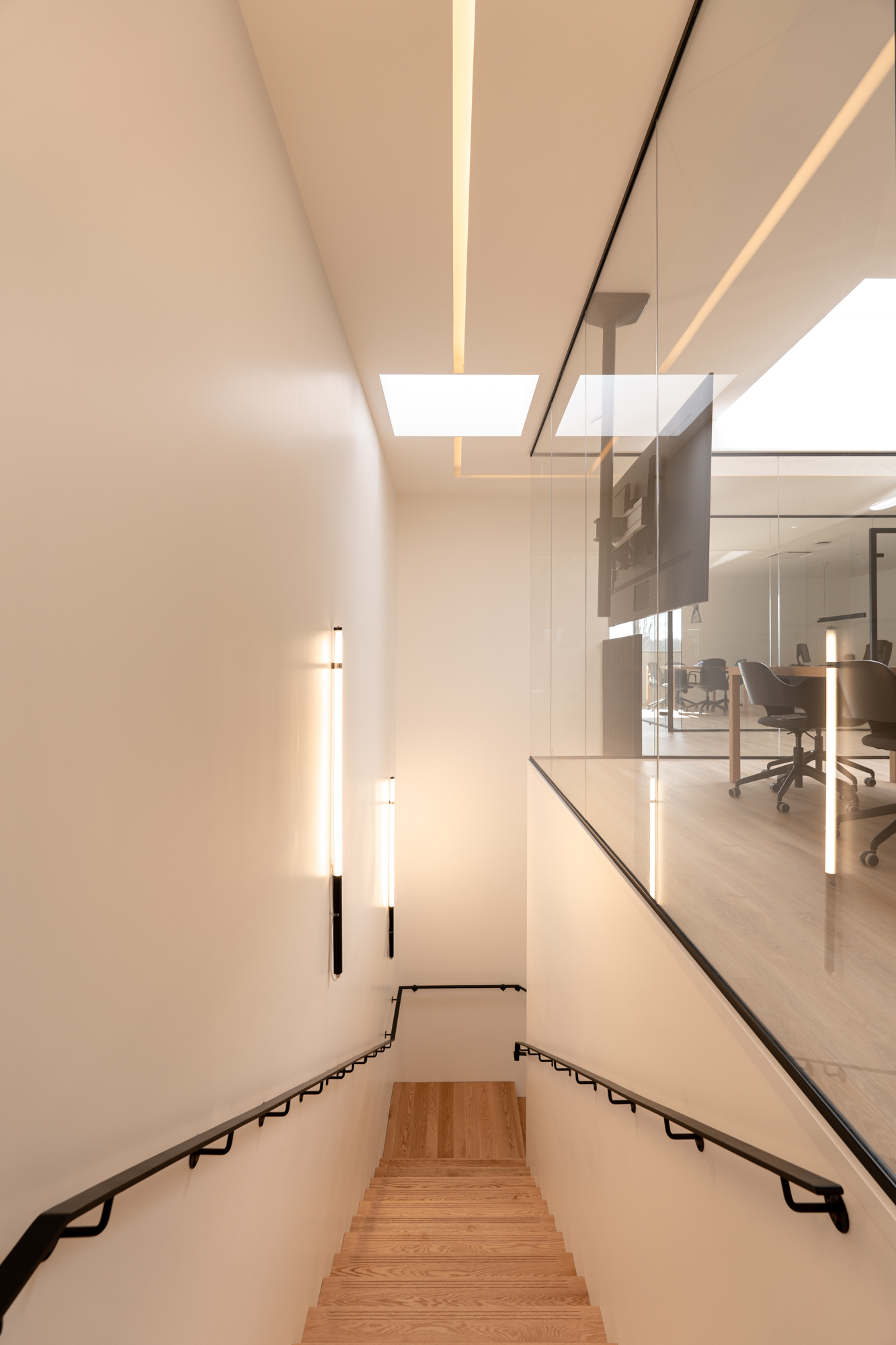 Escalier sur mesure réalisé pour des bureaux dans les Yvelines par Groupe RSM